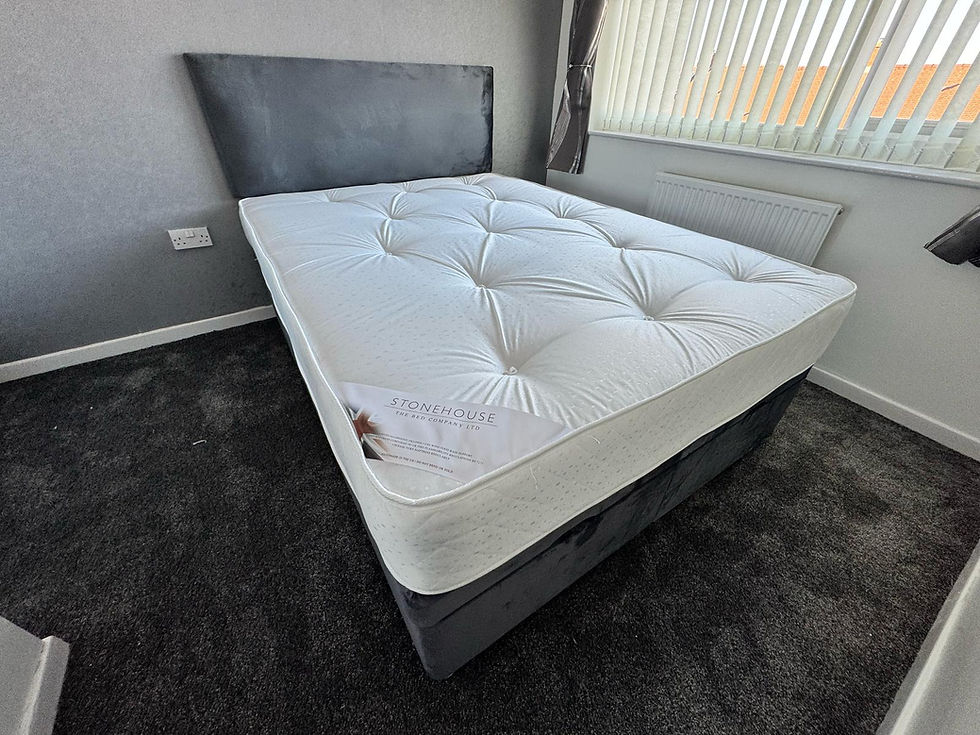 Thumbnail: DIVAN OTTOMAN BED WITH 20 INCH HEADBOARD - 4 FOOT