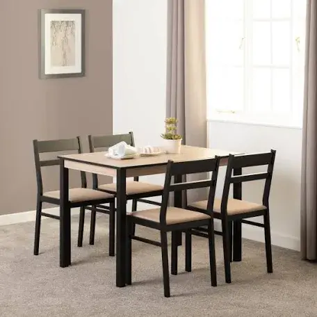 Thumbnail: RADLEY BLACK/OAK EFFECT DINING SET 
