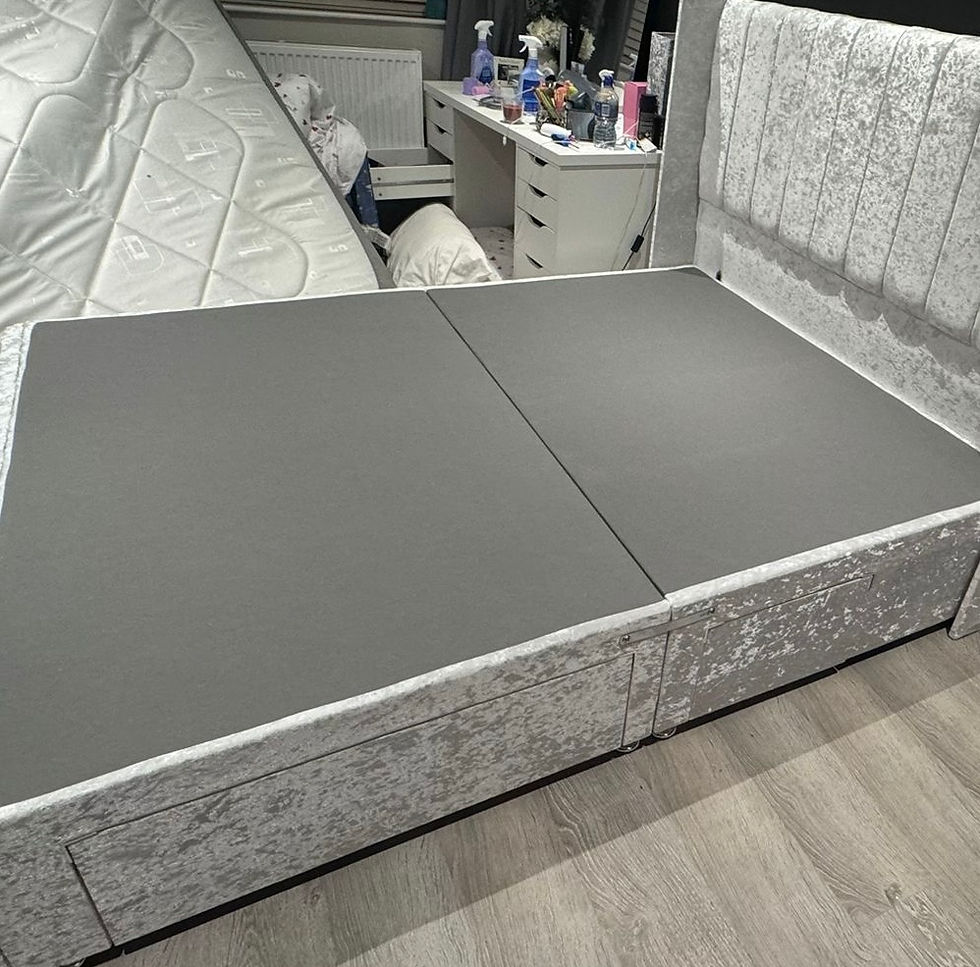 Thumbnail: Double - Primrose Divan with 4 Drawers, Floor standing Hb & fb/Westminster Matt