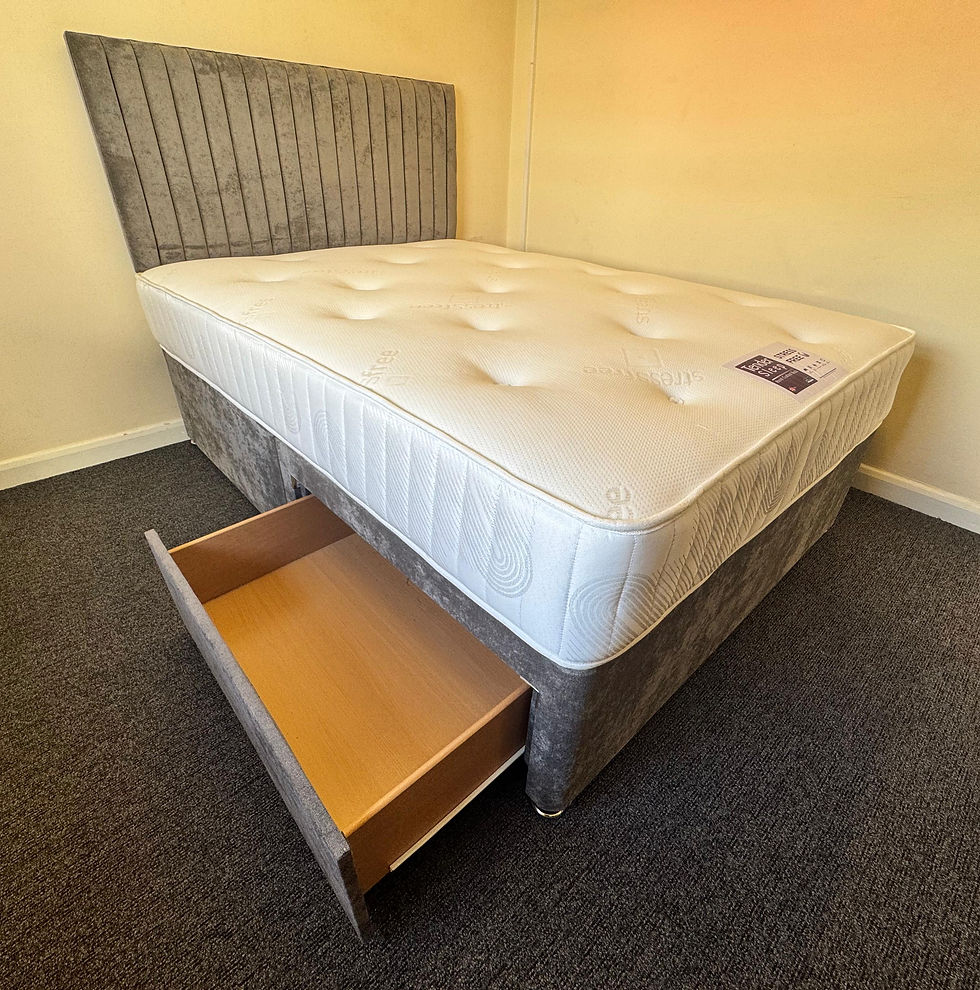 Thumbnail: KING - STRESS FREE MATTRESS 2 drawers & 24 inch headboard - choice of colours 