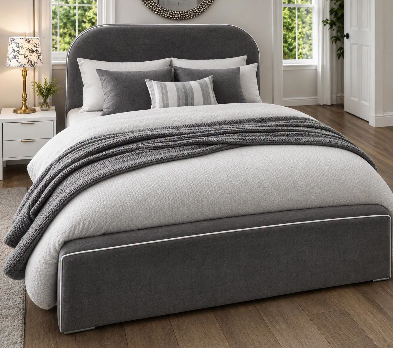 DOUBLE - URBAN CLOUD BED FRAME - choice of colours and fabrics