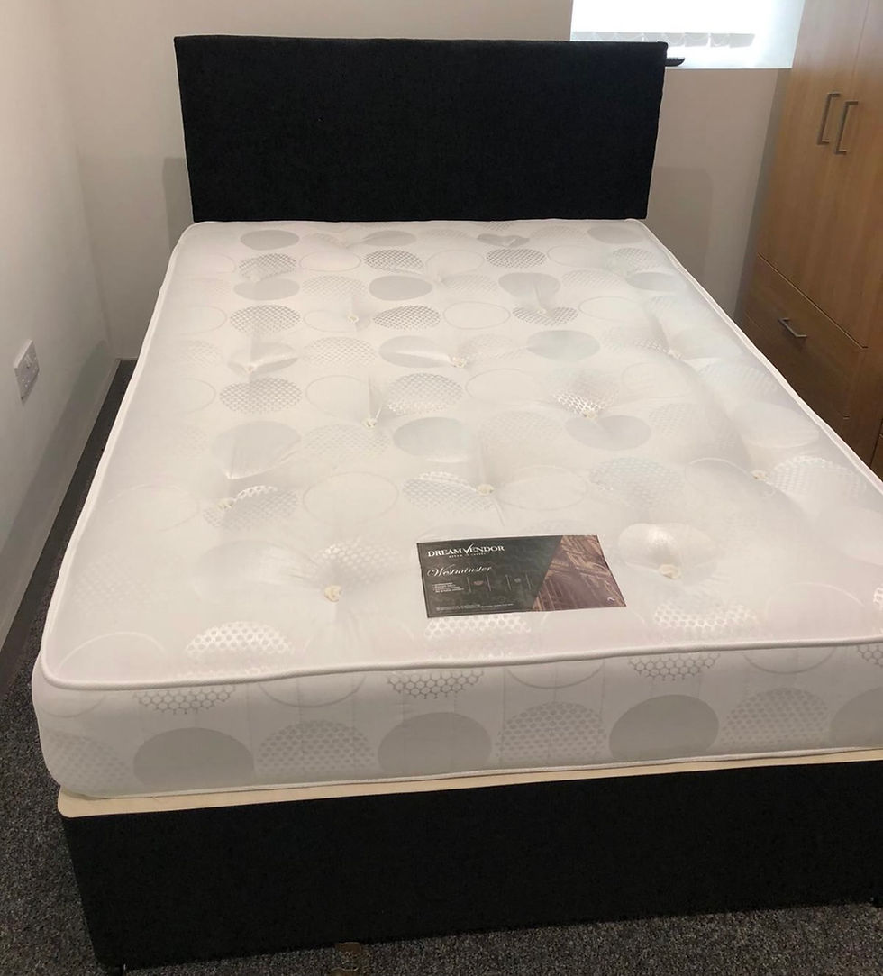 Thumbnail: WESTMINSTER ORTHO MATTRESS WITH DIVAN AND 20 INCH HB  DOUBLE - choice of colour 