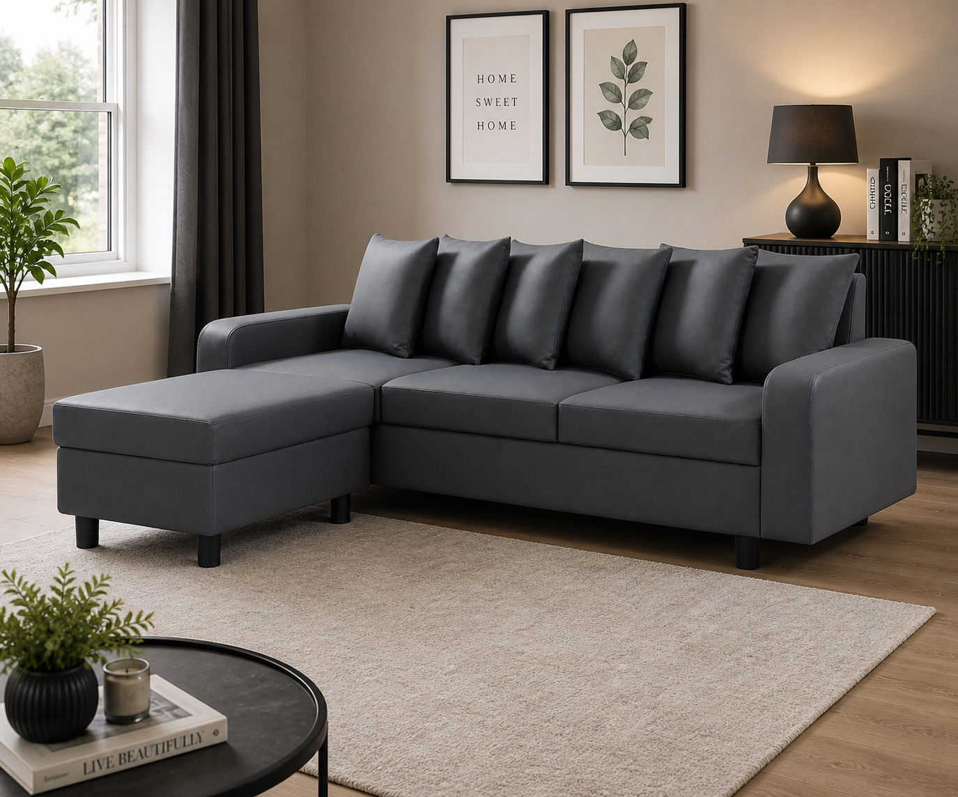 CIVIC chase - grey leather aire - reversable
