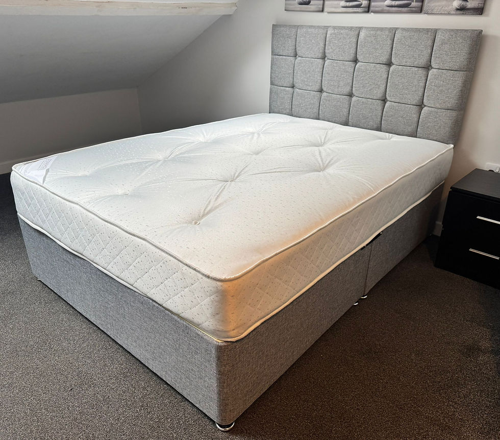 Thumbnail: KING - APOLLO WITH 2  DRAWER DIVAN & 24 INCH HB - choice of colours