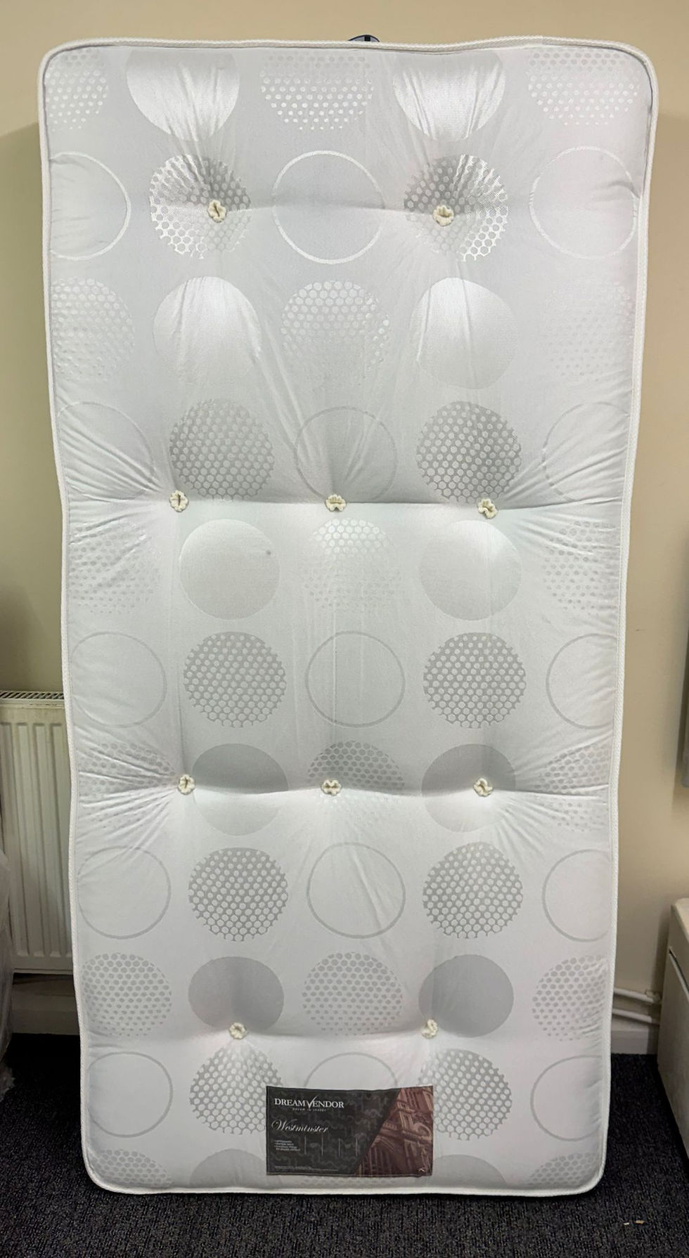 Thumbnail: WESTMINSTER ORTHO  MATTRESS WITH DIVAN  AND 20 INCH HB  SINGLE choice of colours