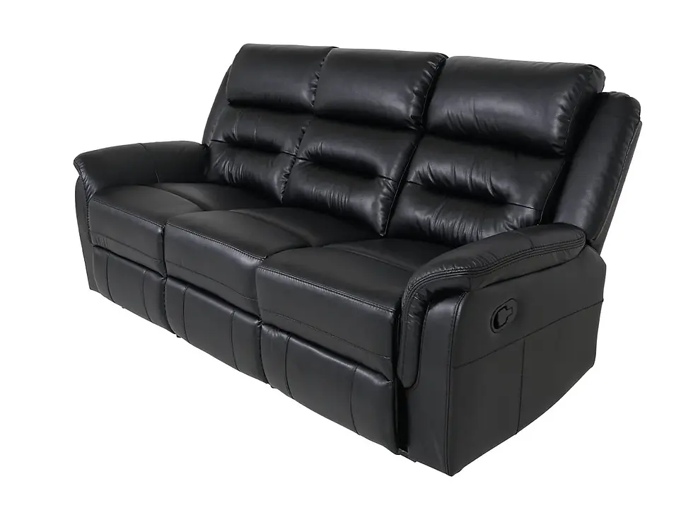 Thumbnail: TURIN 3&2 reciners - BLACK LEATHER AIRE