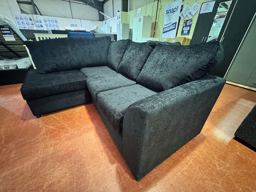 Thumbnail: BYRON CORNER SOFA IN CARLTON BLACK PICTURE SHOWS LEFT  HAND)