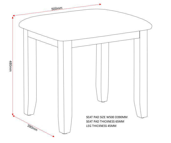 Thumbnail: Bordeaux Dressing Table Stool - Ivory /Oat Fabric