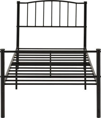 Thumbnail: SINGLE - NEWTON METAL BED FRAME - BLACK 