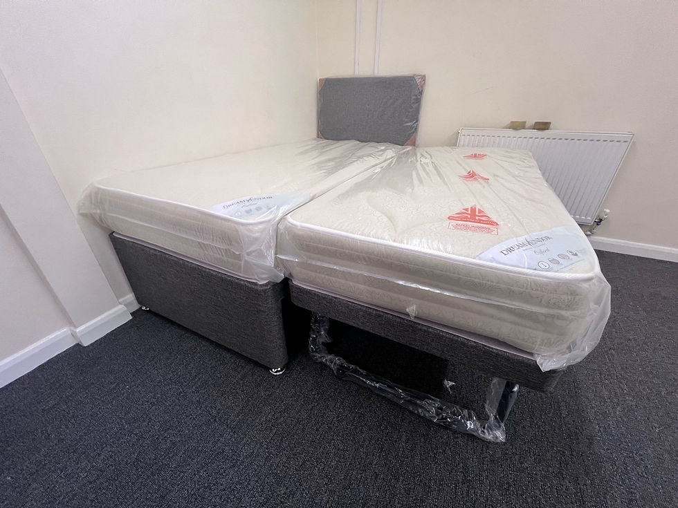 Thumbnail: SINGLE OXFORD 3 IN 1 GUEST BED WITH MATTRESSES AND HEADBOARD