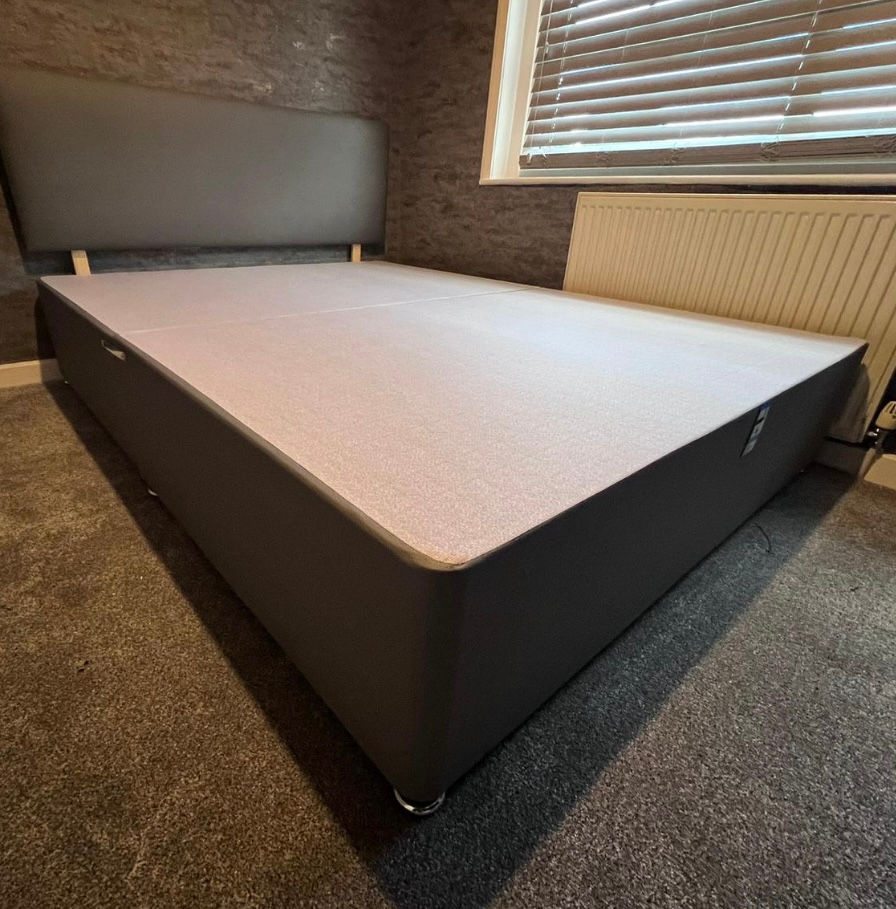 Thumbnail: 4 FOOT OR DOUBLE DIVAN BASE (NO STORAGE) AND HB - CHOICE OF FABRIC 