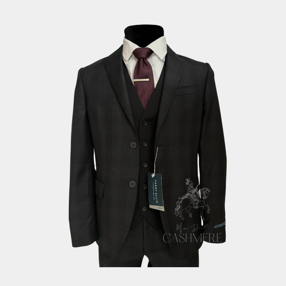 Perry Ellis Gris Oxford Cuadrado