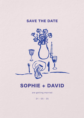 Floral Vase Wedding Invitation