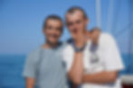 Nathan and I showing off our fresh buzz cuts. 