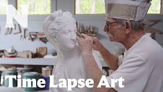 See a sculptor recreate “Venus” from clay to marble