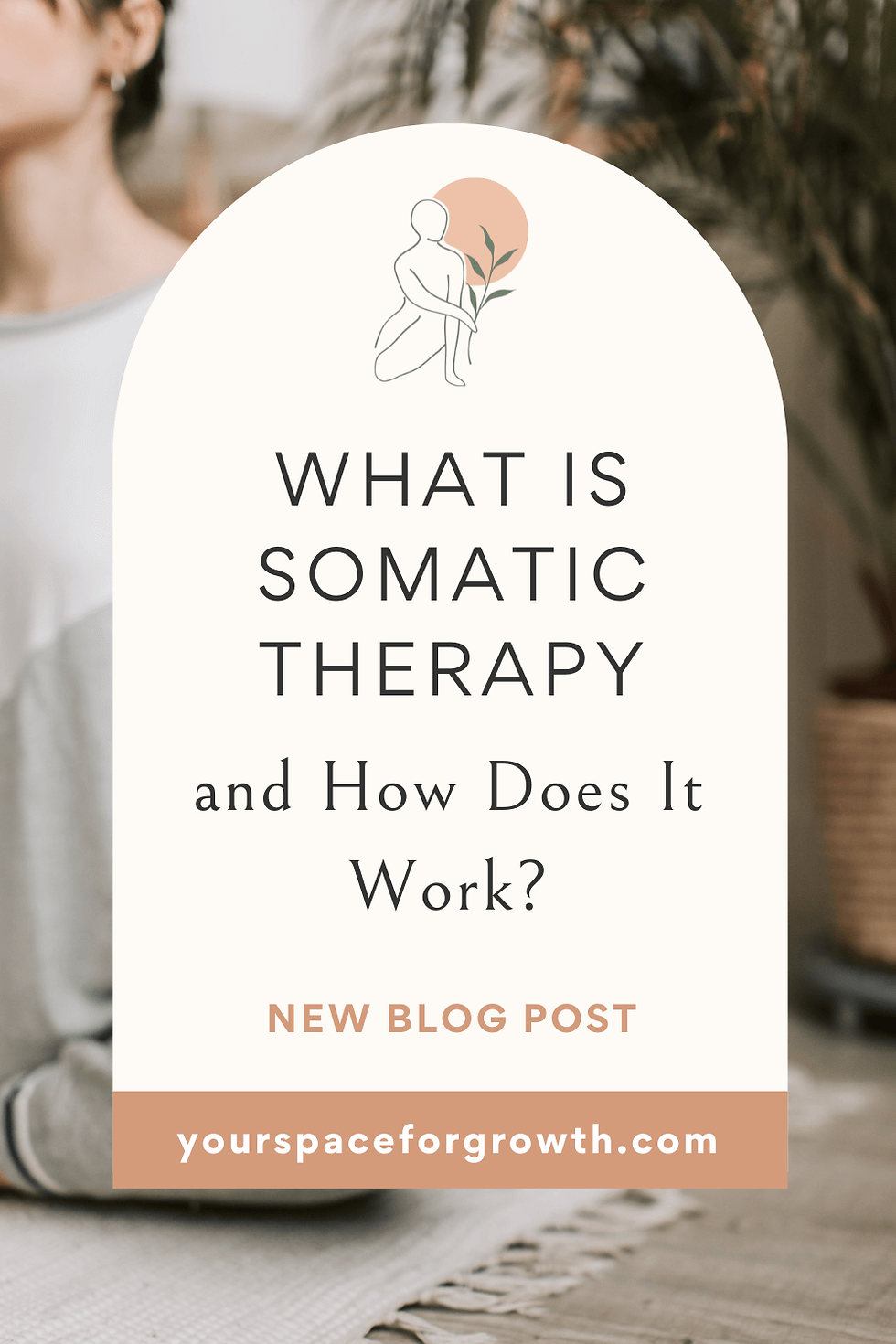 Young woman seated in a cross-legged meditation posture representing a somatic therapy client
