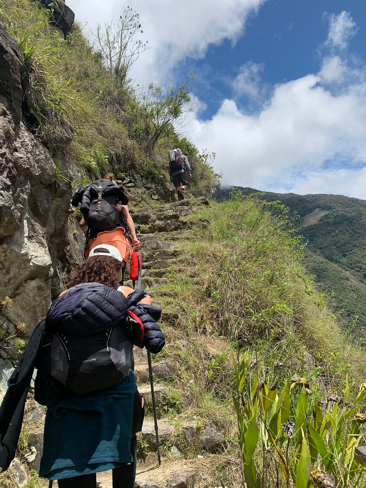 A group of women hiking in Peru