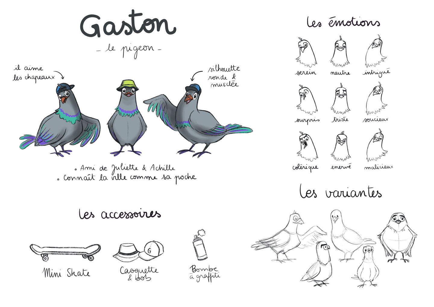 Character design - Juliette découvre le skatepark