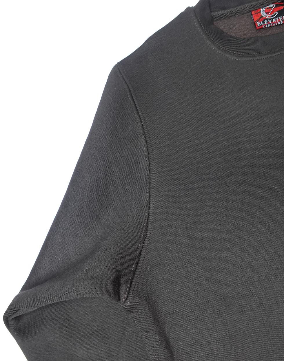 Thumbnail: Relaxed Brown Crewneck - Anti Social Embroidered