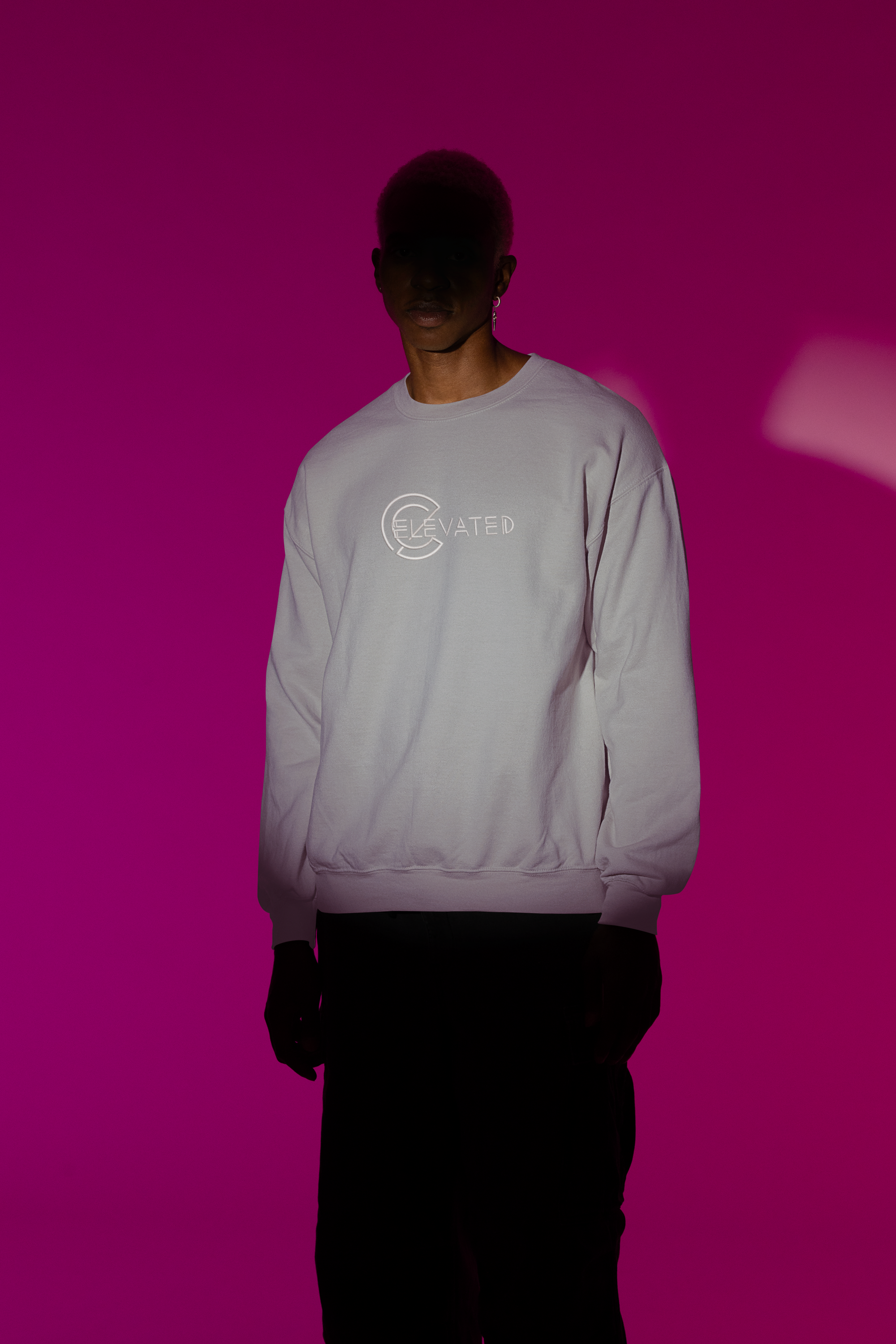Classic Grey Crewneck - Double Logo Embroidered