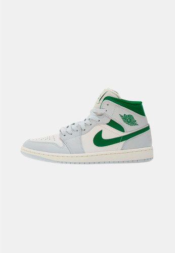 Jordan 1 Mid GS White Pure Platinum Pine Green | Sneaxters