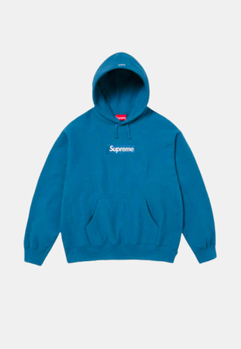 Supreme Box Logo Hooded Sweatshirt (FW23) Blue | Sneaxters
