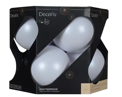 BOULES INCASSABLES BRILLANT/MAT ¤10 BLANC D'HIVER