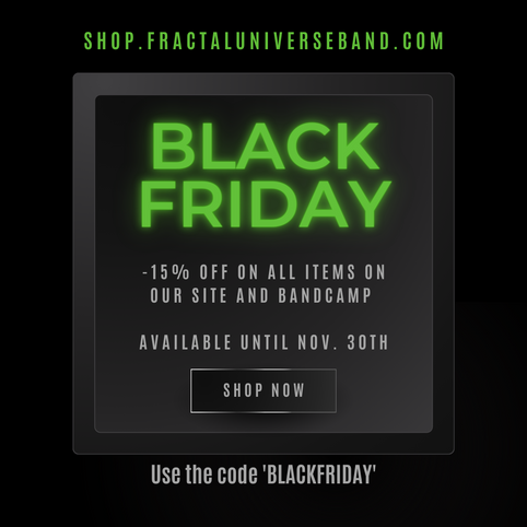 BLACK FRIDAY: get 15% off ALL ITEMS!
