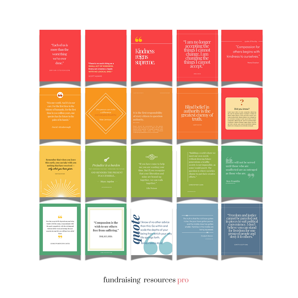 Thumbnail: 200 Colorful Nonprofit Basic Instagram Templates