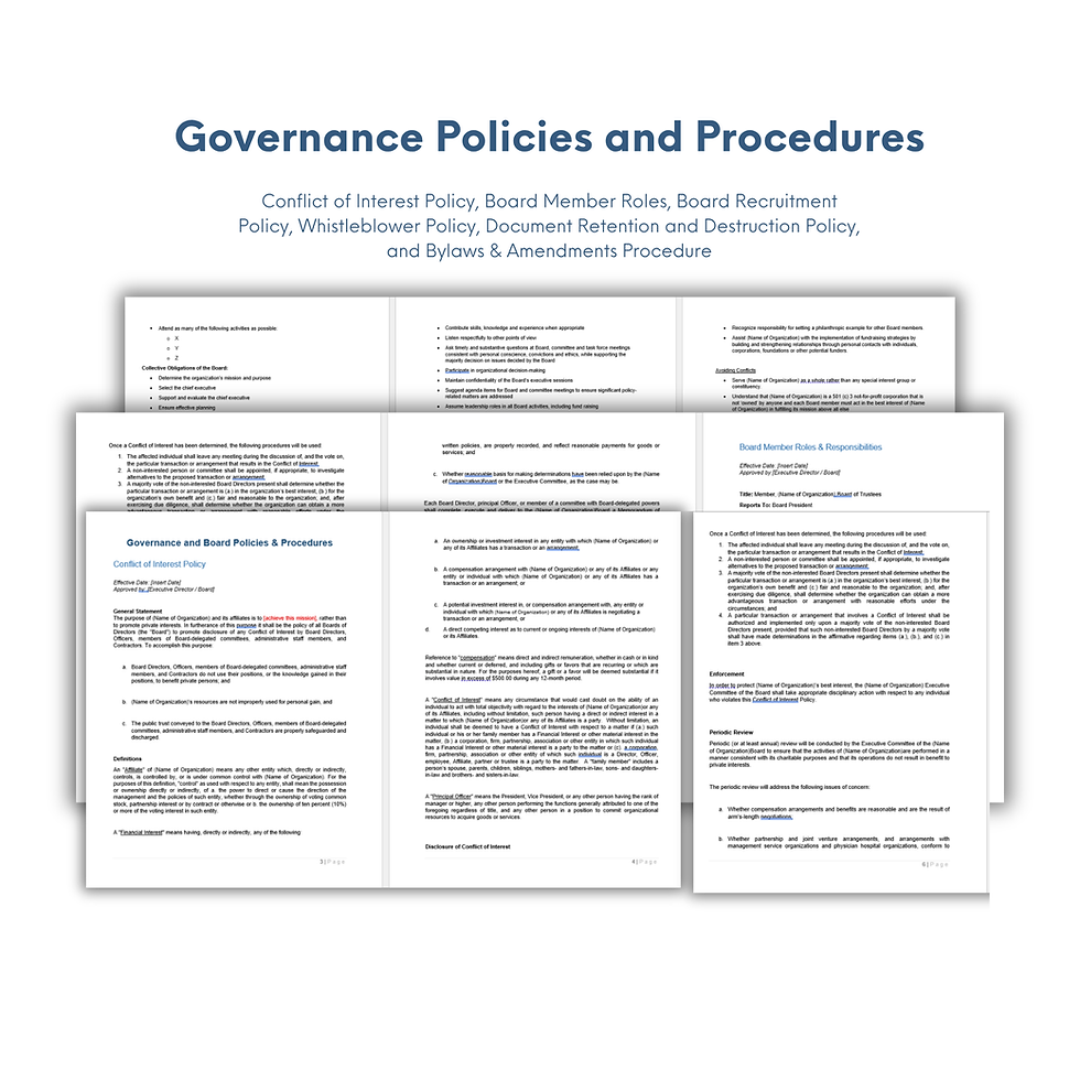 Thumbnail: Editable Policies and Procedures Manual for Fundraising Development Office