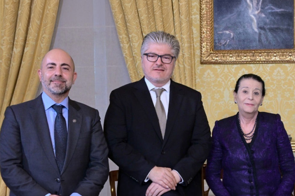 Mr Nicolas Rallo, Director of the ICAO European and North Atlantic Regional Office, ICAO Secretary General Juan Carlos Salazar and H.E. Myriam Spiteri Debono, President of Malta