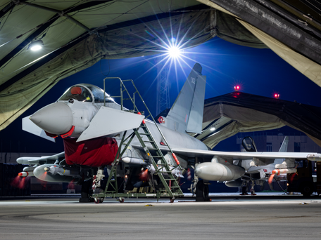 RAF Typhoons reinforce NATO's response to the Russia-Ukraine crisis