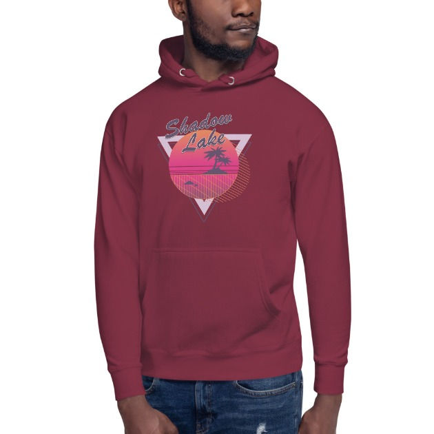 Thumbnail: Unisex 80's Shadow Lake Logo Heritage Cotton Hoodie (more color options)