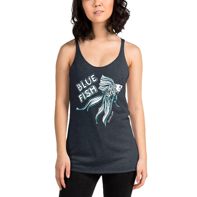 Thumbnail: Blue Fish Shadow Lake Fishbowl Racerback Womens Tank Top