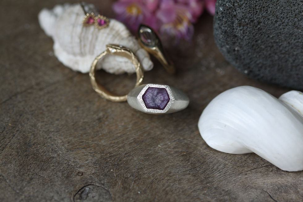 Thumbnail: Trapiche Sapphire Ring