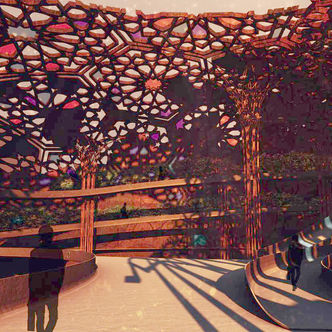 This ecological framework mobilizes the wind, solar, oceanic and geothermal energies and serves the City in return. The following resources are produced through the structure.