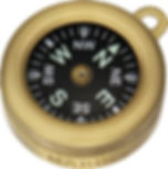 MARBLE’S SMALL BRASS POCKET COMPASS 1" DIAMETER WITH LANYARD ATTACHMENT MR1147