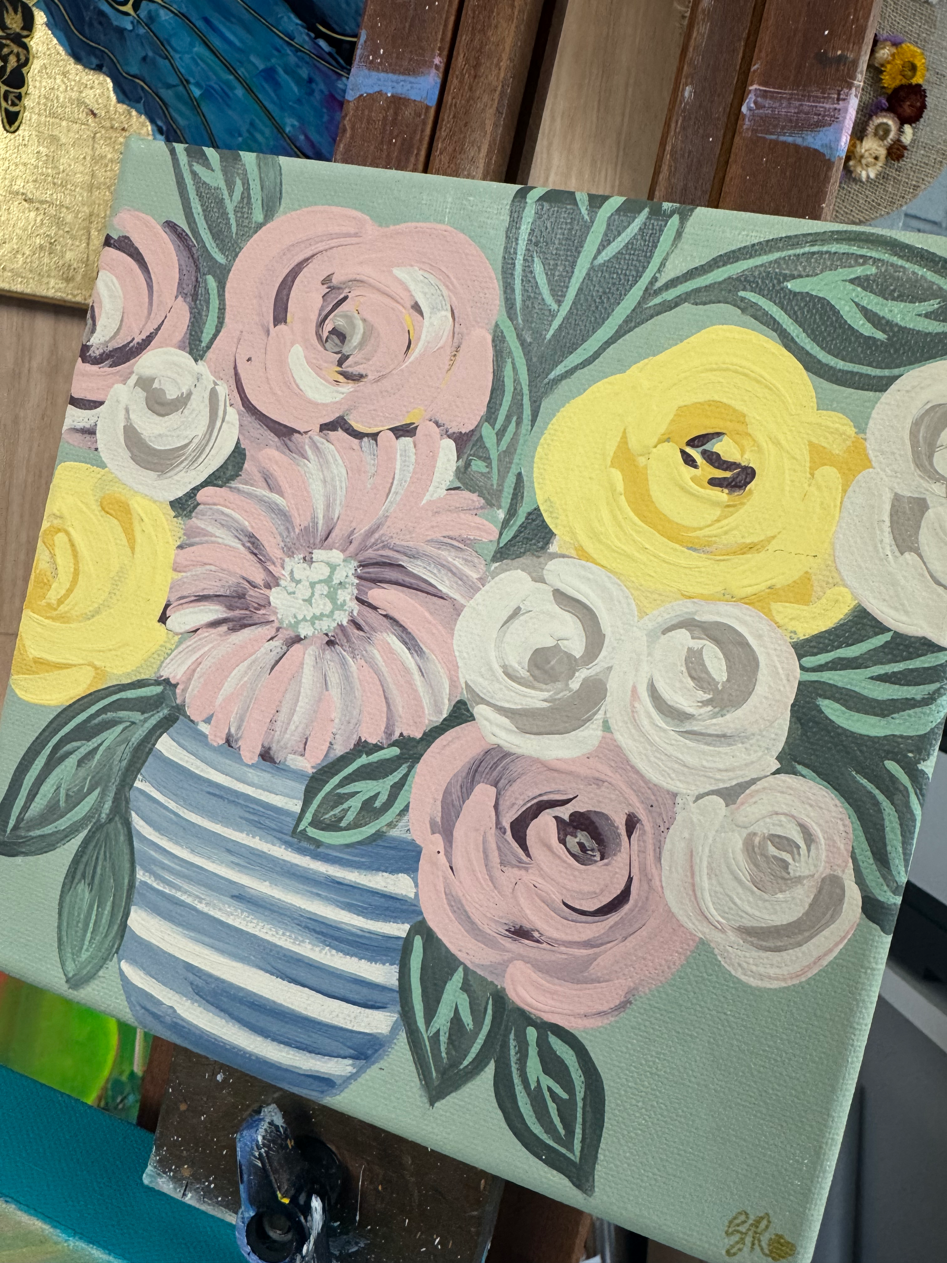 'Botanical Bonanza' Original canvas