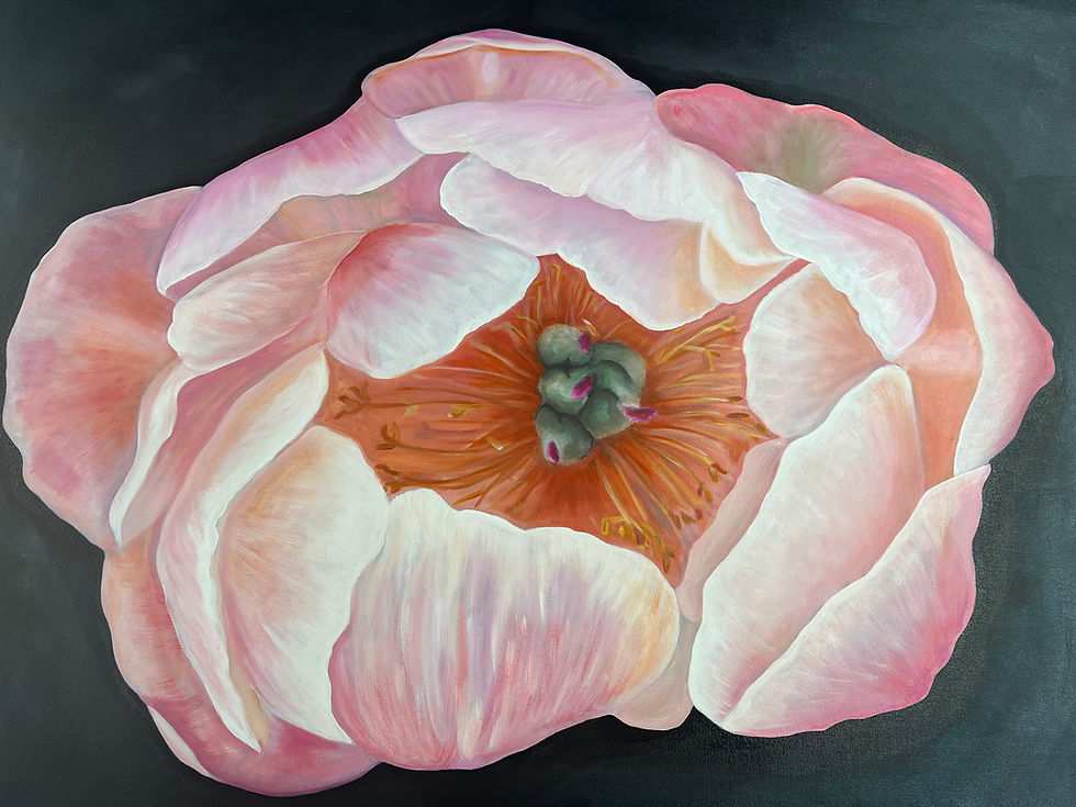 Thumbnail: Pink Peony on Black