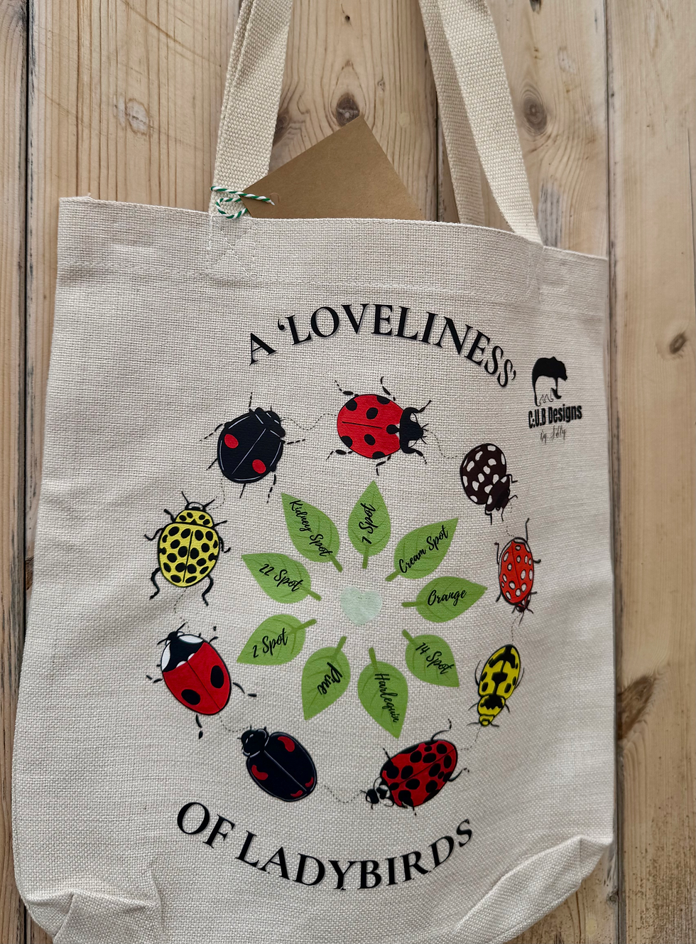 Thumbnail: Double Sided Luxury Tote, Ladybirds and Butterflies