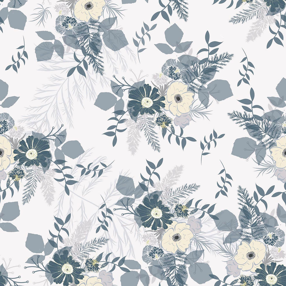 Floral Sensation in Blue