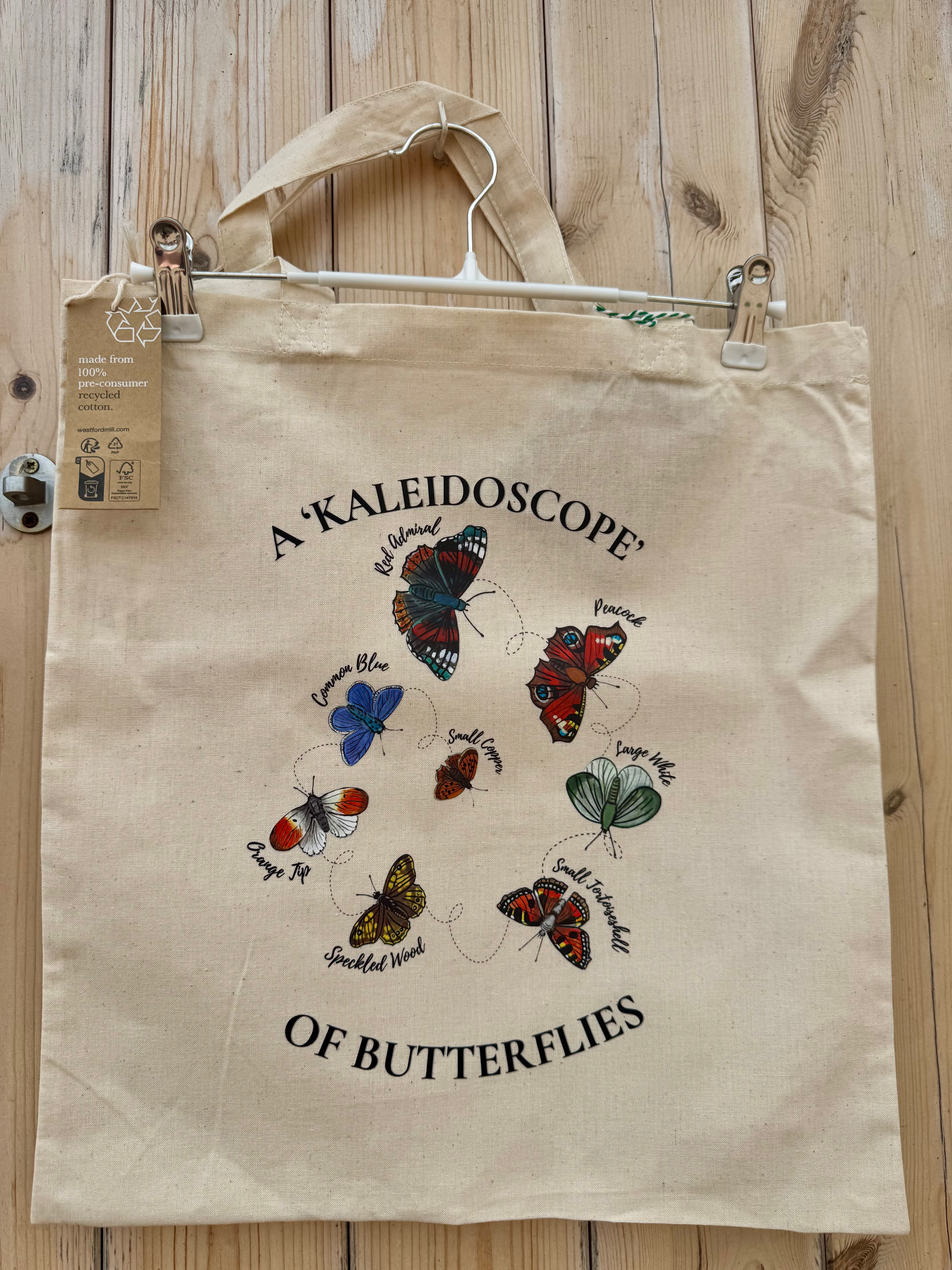 'A Kaleidoscope of Butterflies' Fair-trade cotton Tote Bag