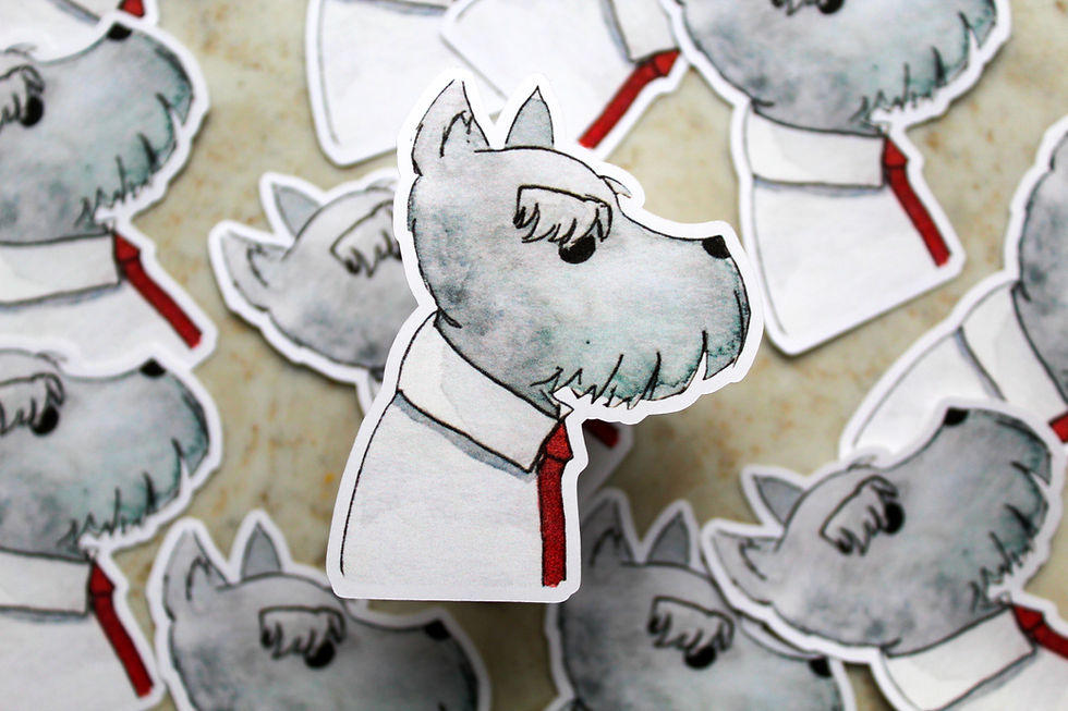 Thumbnail: Schnauzer Salaryman Sticker