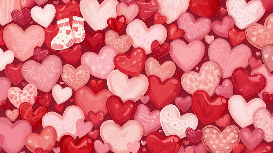 create a heartwarming image with hearts for a valentines fundraiser for Parkland Pregnancy