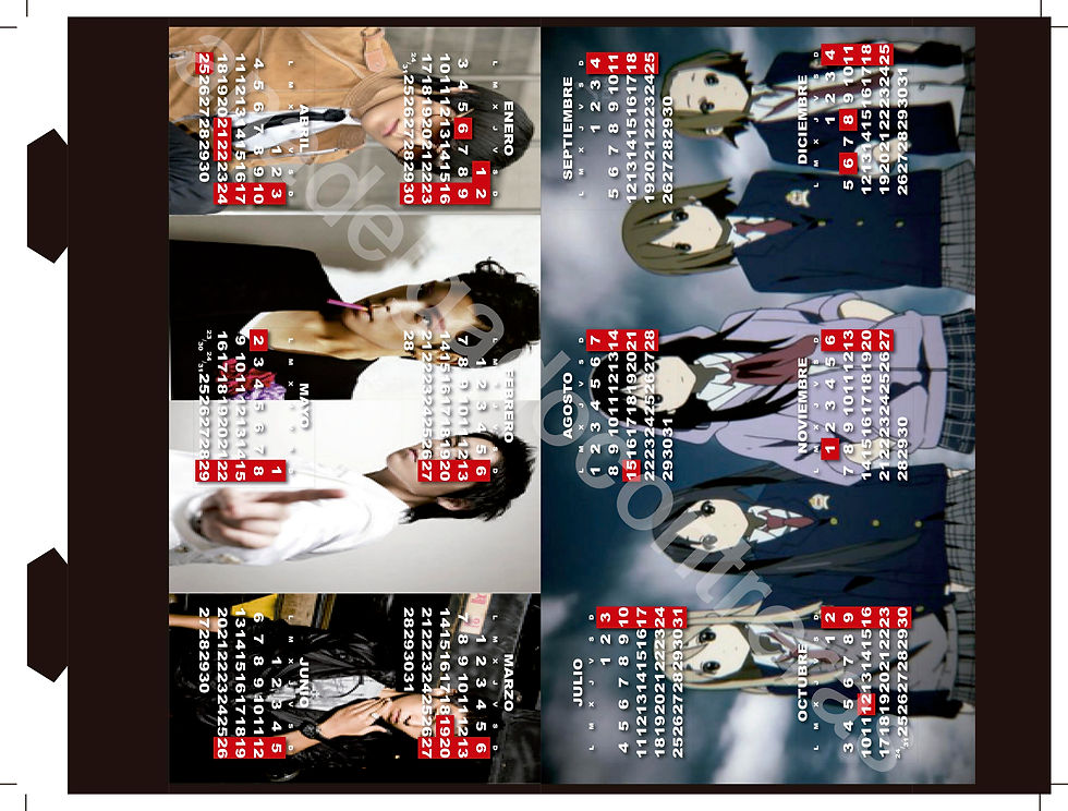 Calendario Troquelado