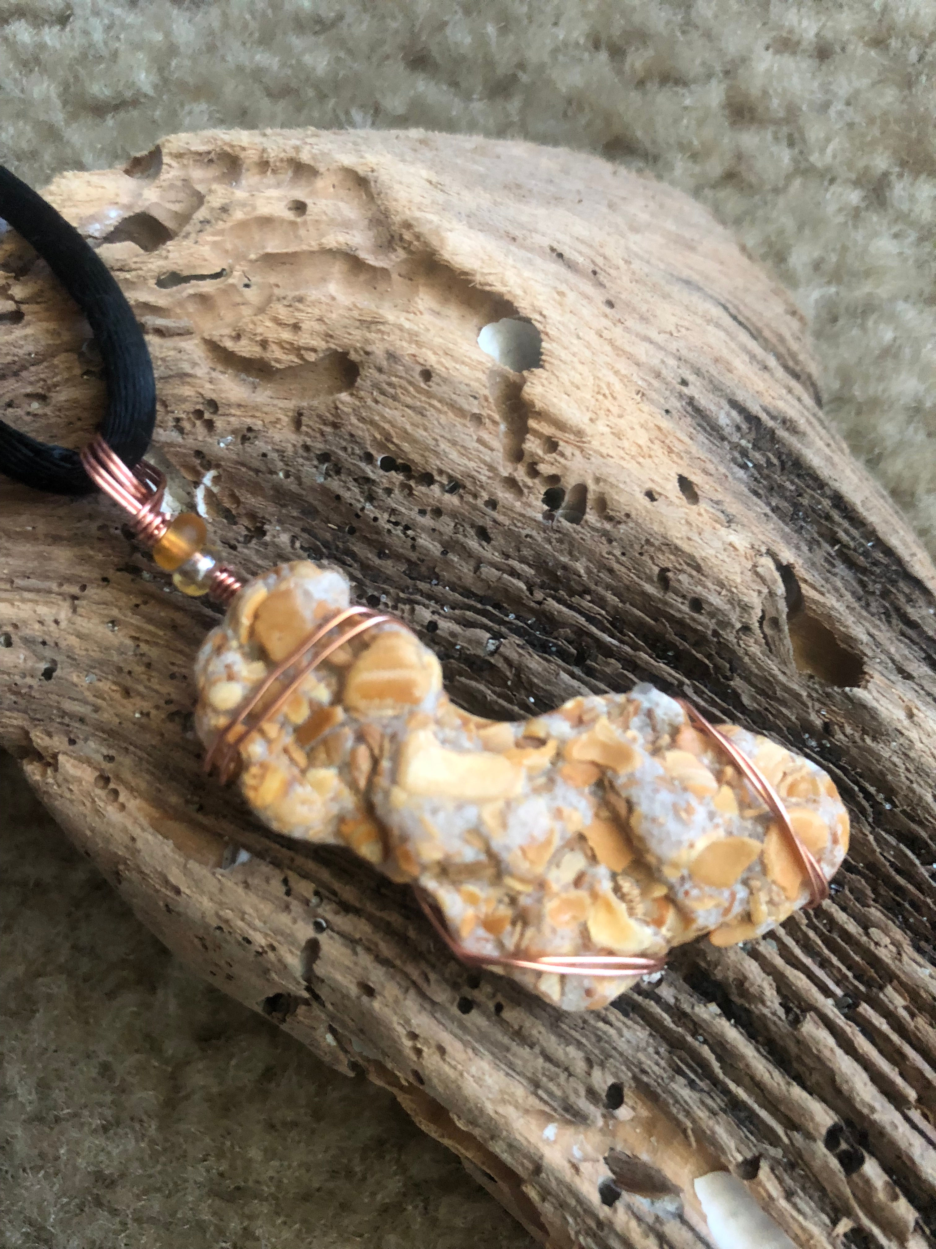 Shell and sea rock necklaces— click image for more selections 