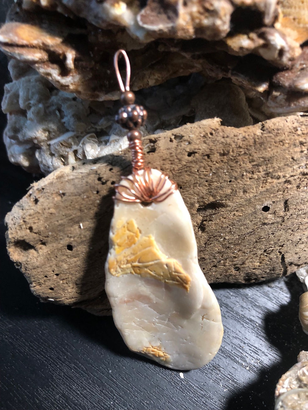 Thumbnail: Shell and sea rock necklaces— click image for more selections 