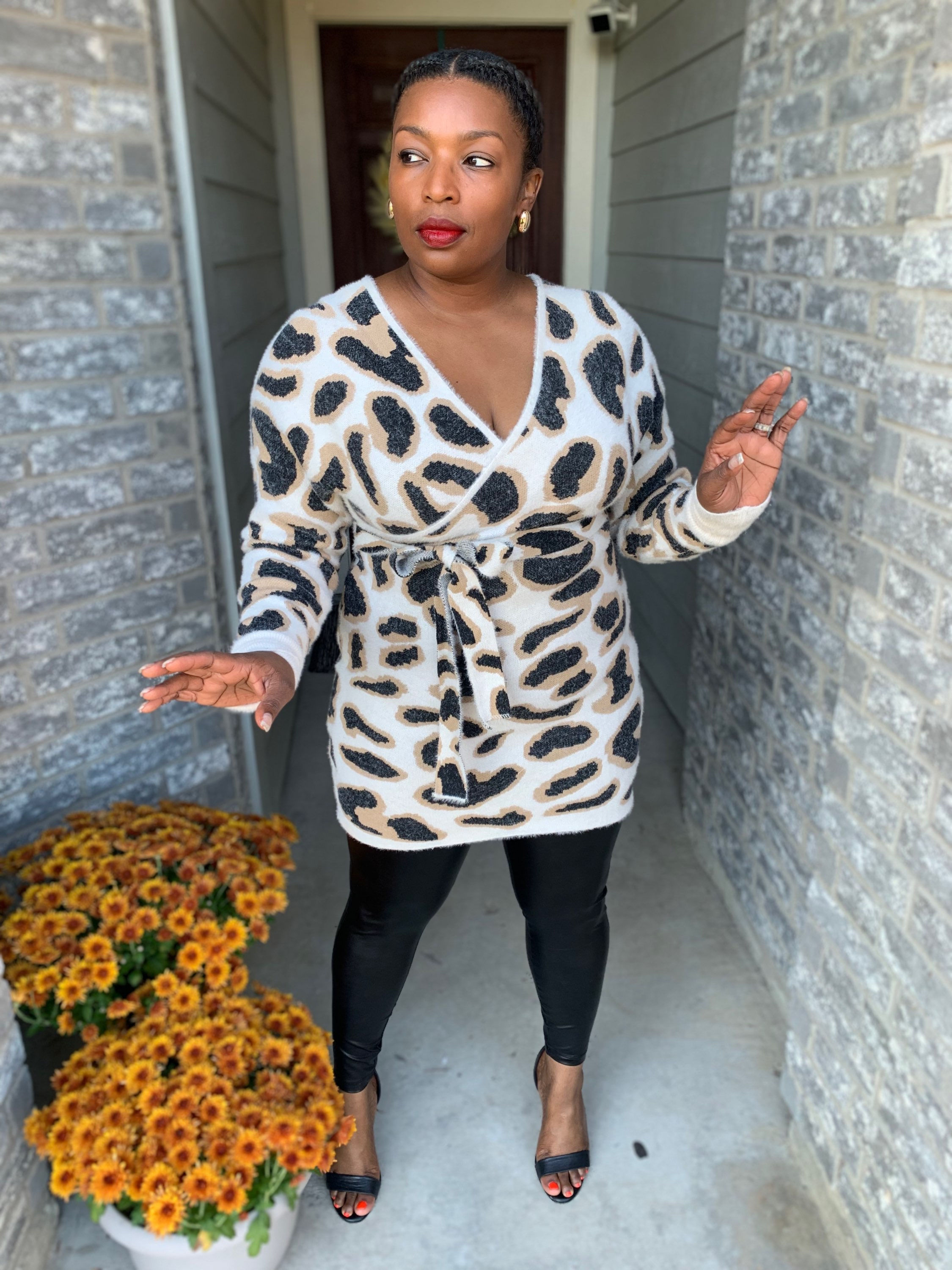 Heavy On The Leo Sweater Mini Top/Dress