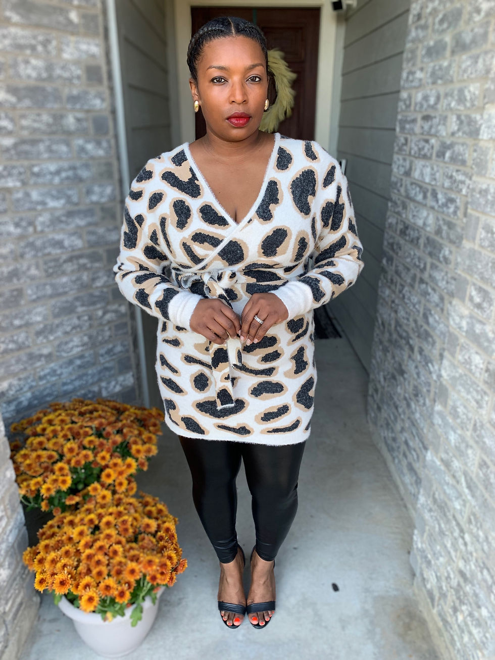 Thumbnail: Heavy On The Leo Sweater Mini Top/Dress