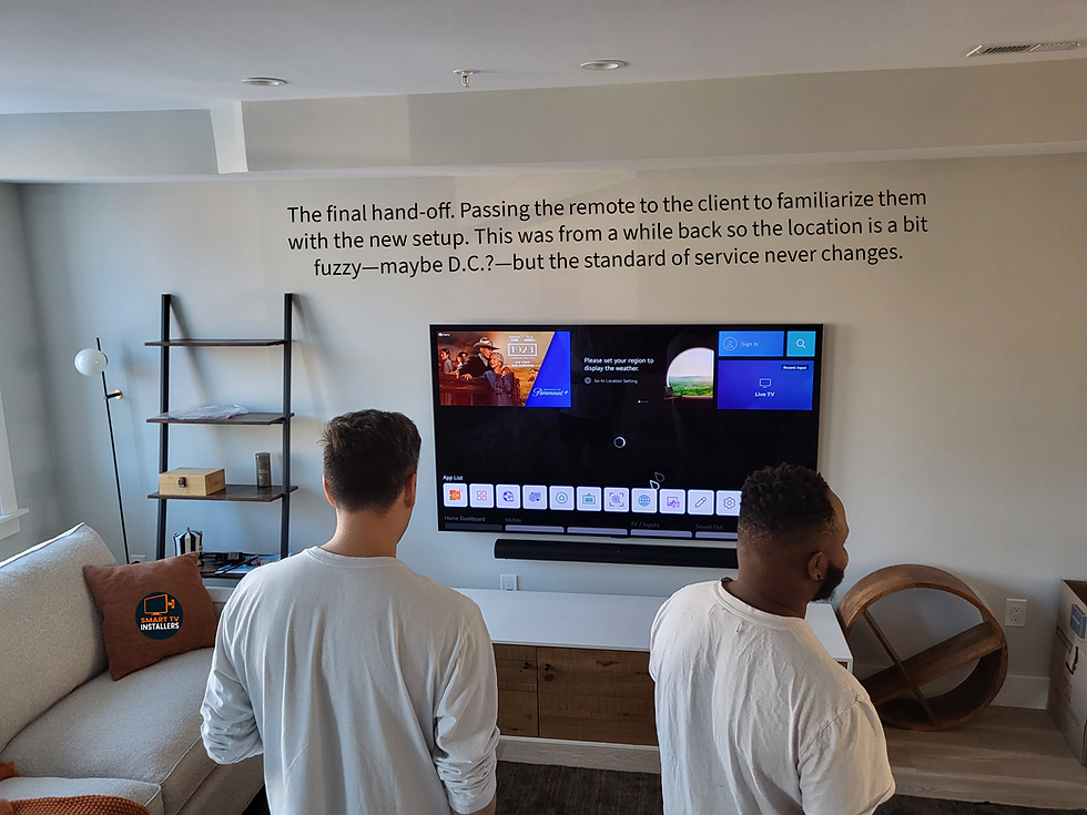 TV Installation or TV Mounting on wall Frederick, MD, Silver Spring, MD, Arlington VA, Bet